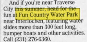 Fun Country Water Park - Jun 24 2001 Article